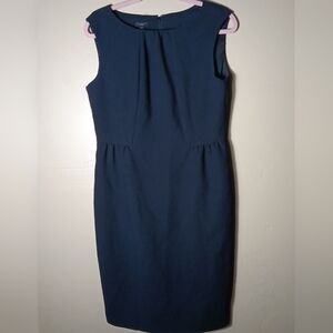 Talbots little black sleeveless dress. Lined. Back zipper. Knee length. Size 10